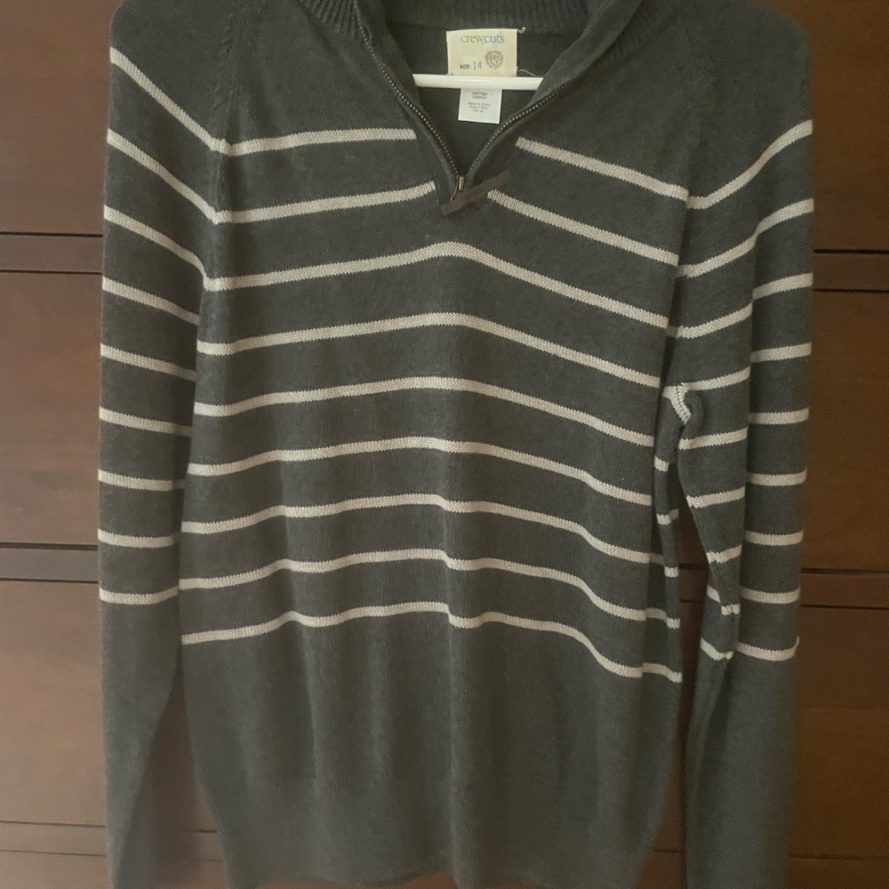 Crew cuts 1/4 zip sweater boys size 14